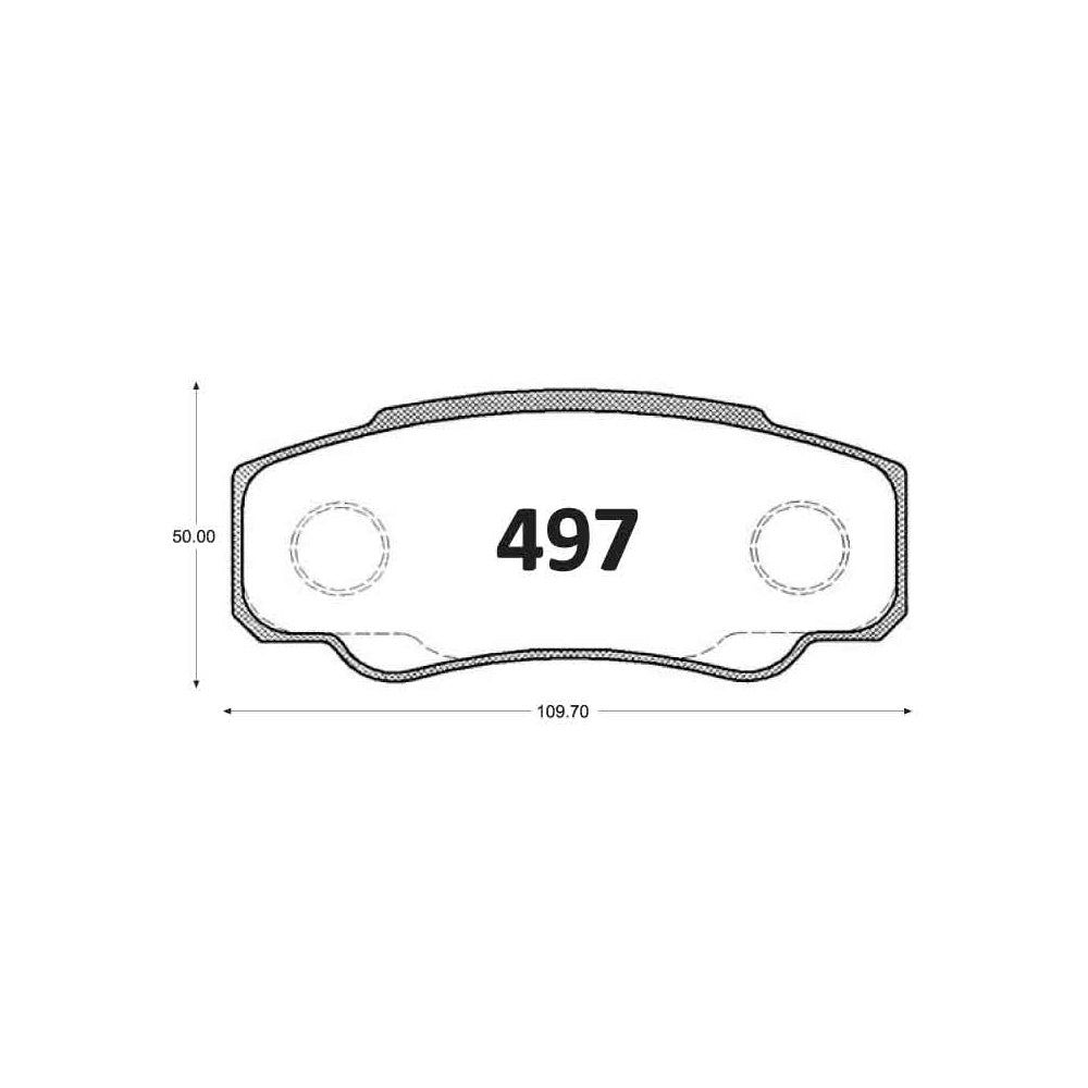 Pastillas de Freno GTX CLASSIC P0497 Peugeot Boxer Tole (2003–2008) - imagen 2