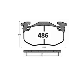 Pastillas de Freno GTX CLASSIC P0486 Peugeot 205 Gt (1988–1992) - imagen 2