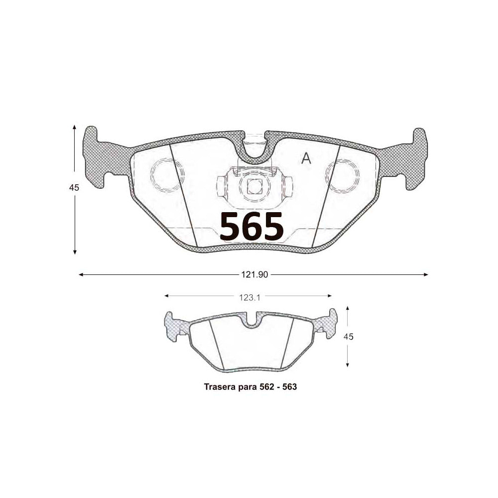 Pastillas de Freno GTX CLASSIC P0565 Bmw 540 E-39 T 95 - imagen 2