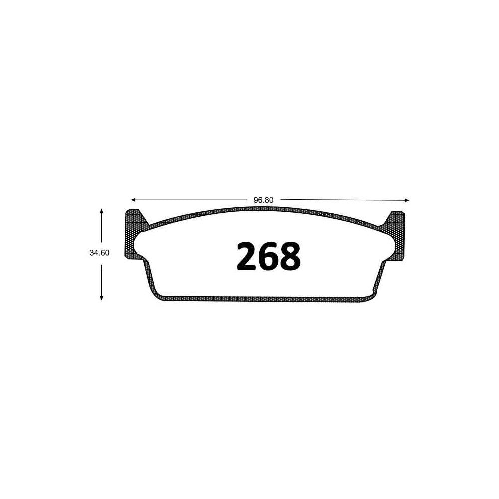 Pastillas de Freno GTX CLASSIC P0268 Nissan 200 Sx T 90 - imagen 2
