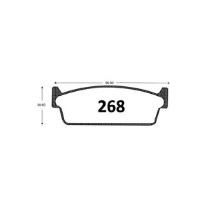 Pastillas de Freno GTX CLASSIC P0268 Nissan 200 Sx T 90 - imagen 2