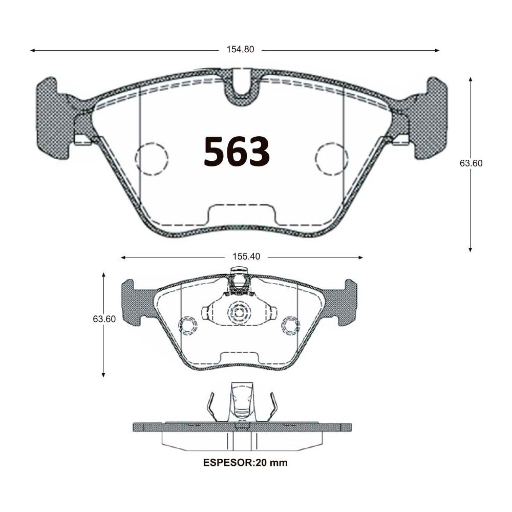 Pastillas de Freno GTX CLASSIC P0563 Bmw 525-530 E-39 97 - imagen 2