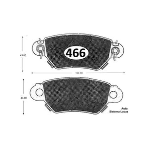 Pastillas de Freno GTX CLASSIC P0466 Opel Astra T 99 - imagen 2