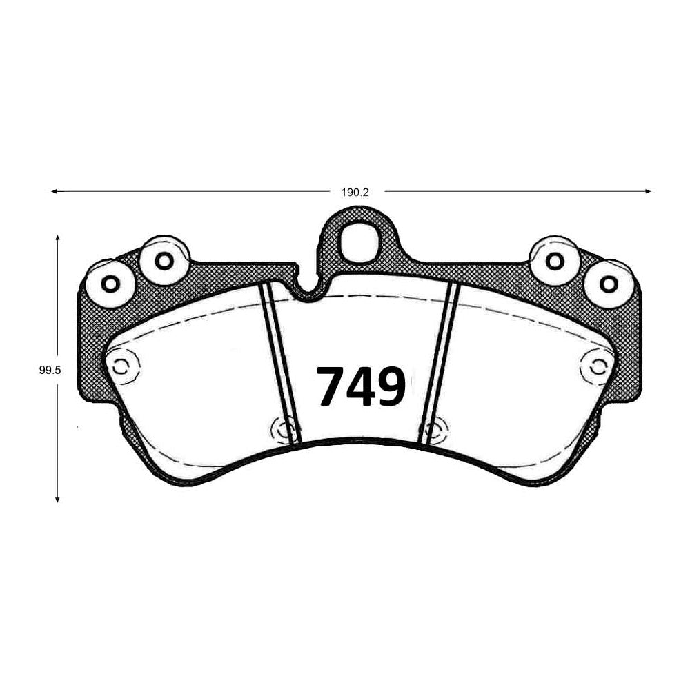 Pastillas de Freno GTX CLASSIC P0749 Volkswagen Jeep Touareg 04> - imagen 3