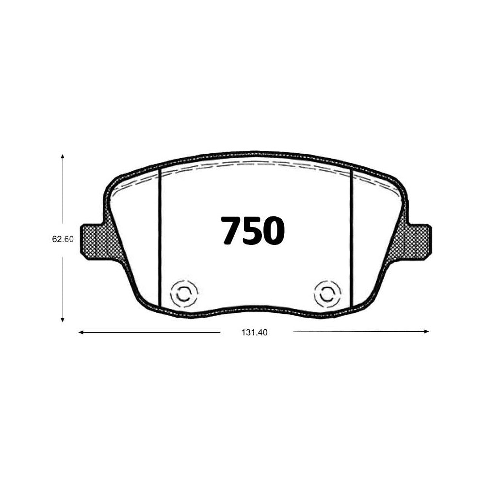 Pastillas de Freno GTX CLASSIC P0750 Volkswagen Polo 1.6 (2003–2019) - imagen 2