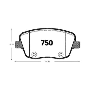 Pastillas de Freno GTX CLASSIC P0750 Volkswagen Polo 1.6 (2003–2019) - imagen 2