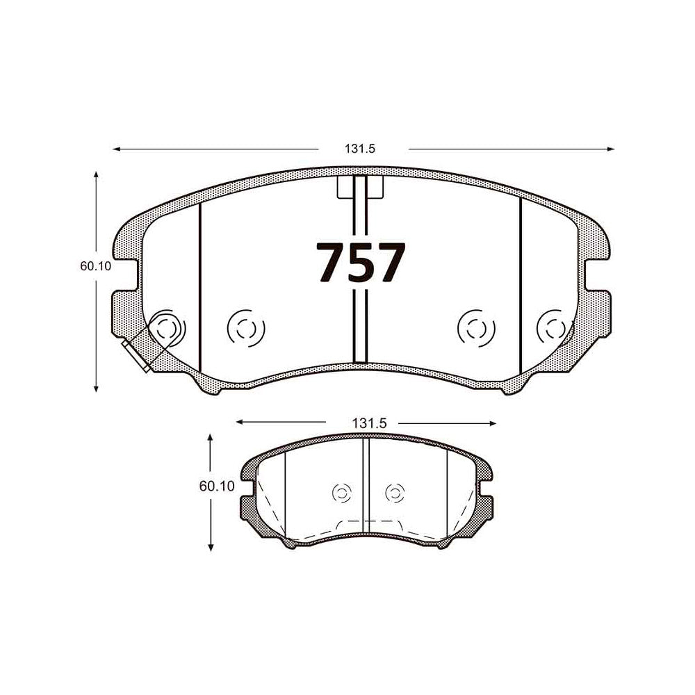 Pastillas de Freno GTX CLASSIC P0757 Hyundai Tucson Gl (2005–2010) - imagen 3