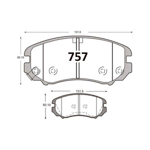 Pastillas de Freno GTX CLASSIC P0757 Hyundai Tucson Gl (2005–2010) - imagen 3