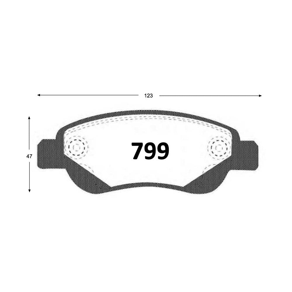 Pastillas de Freno GTX CLASSIC P0799 Jac J2 Ce (2012–2016) - imagen 3