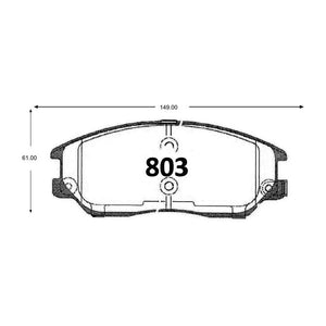 Pastillas de Freno GTX CLASSIC P0803 Ssangyong Stavic Xdi (2005–2012) - imagen 2
