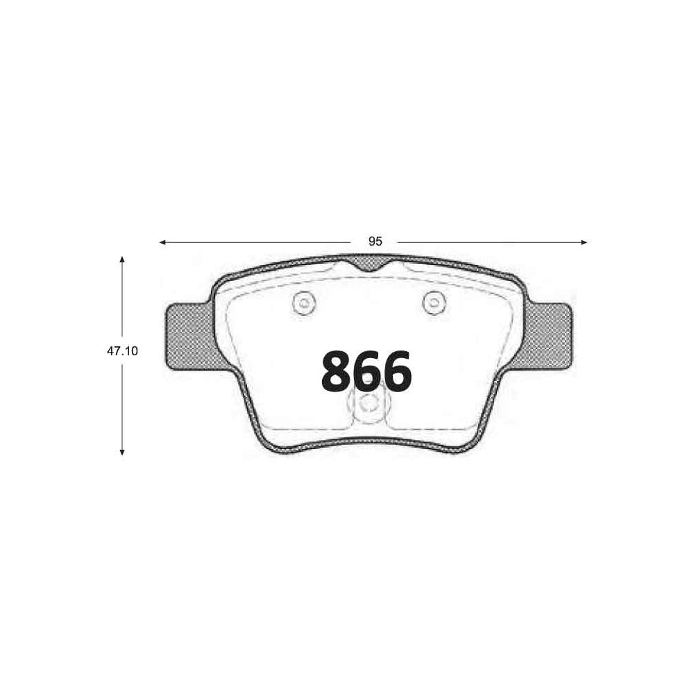 Pastillas de Freno GTX CLASSIC P0866 Peugeot 207 Compact (2009–2013) - imagen 3