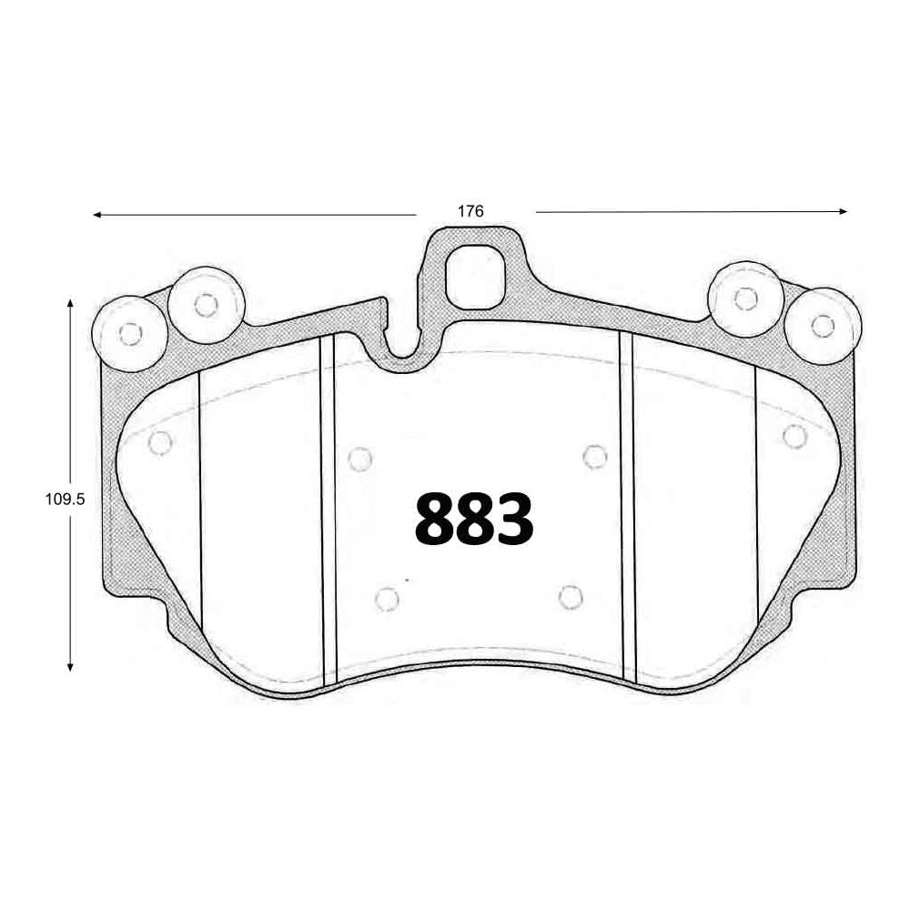 Pastillas de Freno GTX CLASSIC P0883 Porsche Cayenne 03/06 - imagen 2