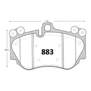 Pastillas de Freno GTX CLASSIC P0883 Porsche Cayenne 03/06 - imagen 2
