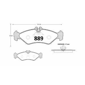 Pastillas de Freno GTX CLASSIC P0889 Mercedes Benz Sprinter (2004–2006) - imagen 2