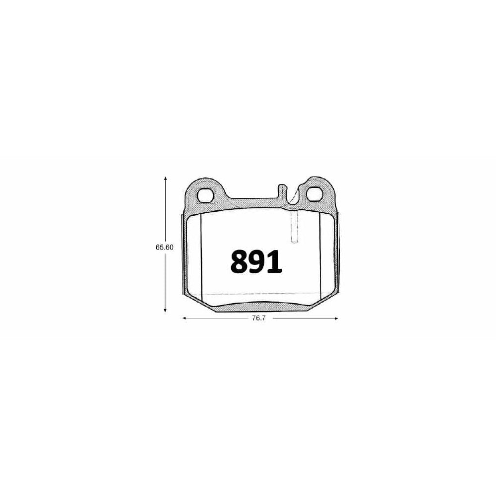 Pastillas de Freno GTX CLASSIC P0891 Mercedes Benz Ml (2002–2008) - imagen 2