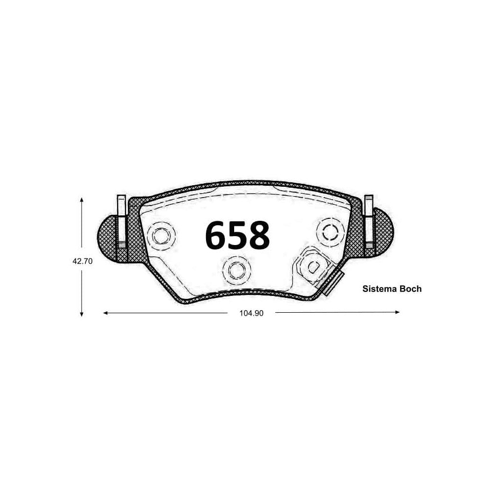 Pastillas de Freno GTX CLASSIC P0658 Opel Astra T 99-00 - imagen 2