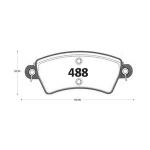 Pastillas de Freno GTX CLASSIC P0488 Peugeot 206 Roland (2002) - imagen 2