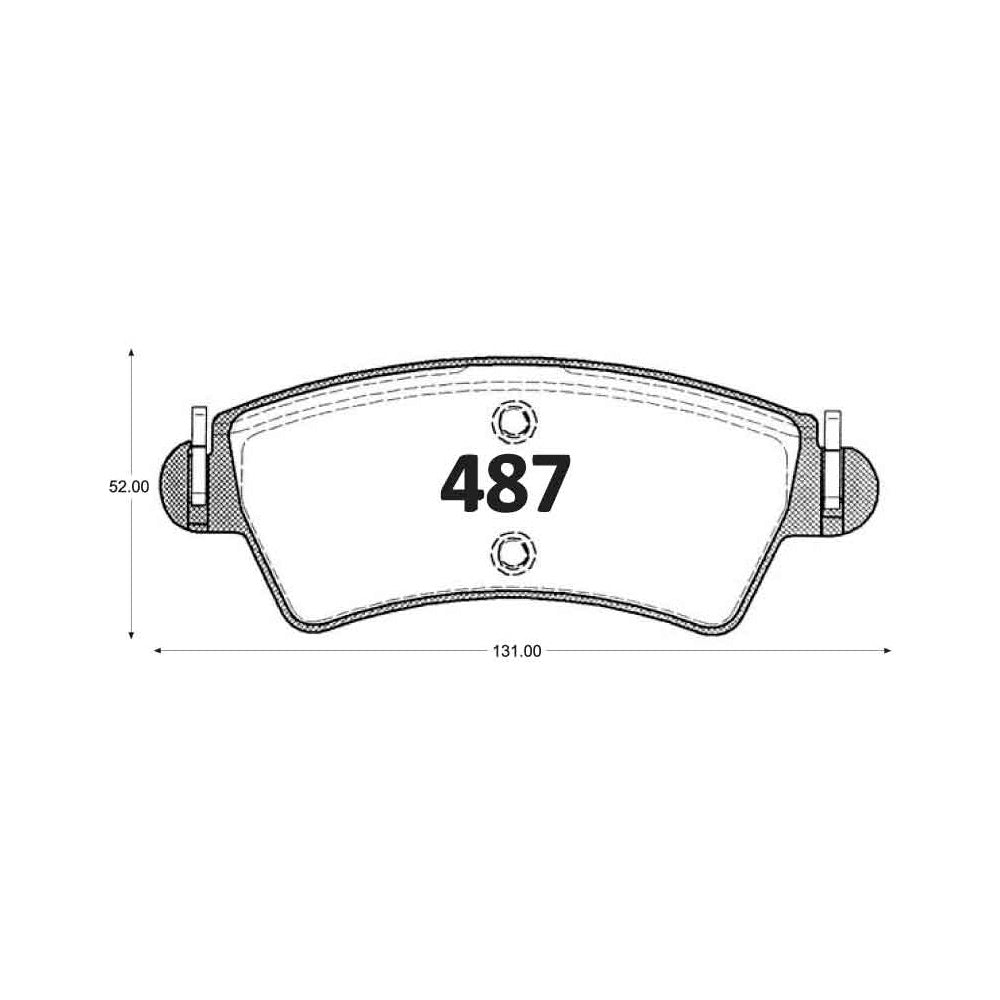 Pastillas de Freno GTX CLASSIC P0487 Peugeot 206 Roland (2002) - imagen 2