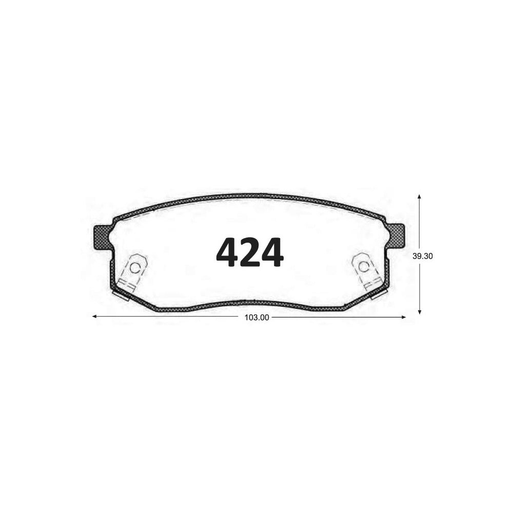 Pastillas de Freno GTX CLASSIC P0424 Hyundai Santamo Dlx (1999–2003) - imagen 2