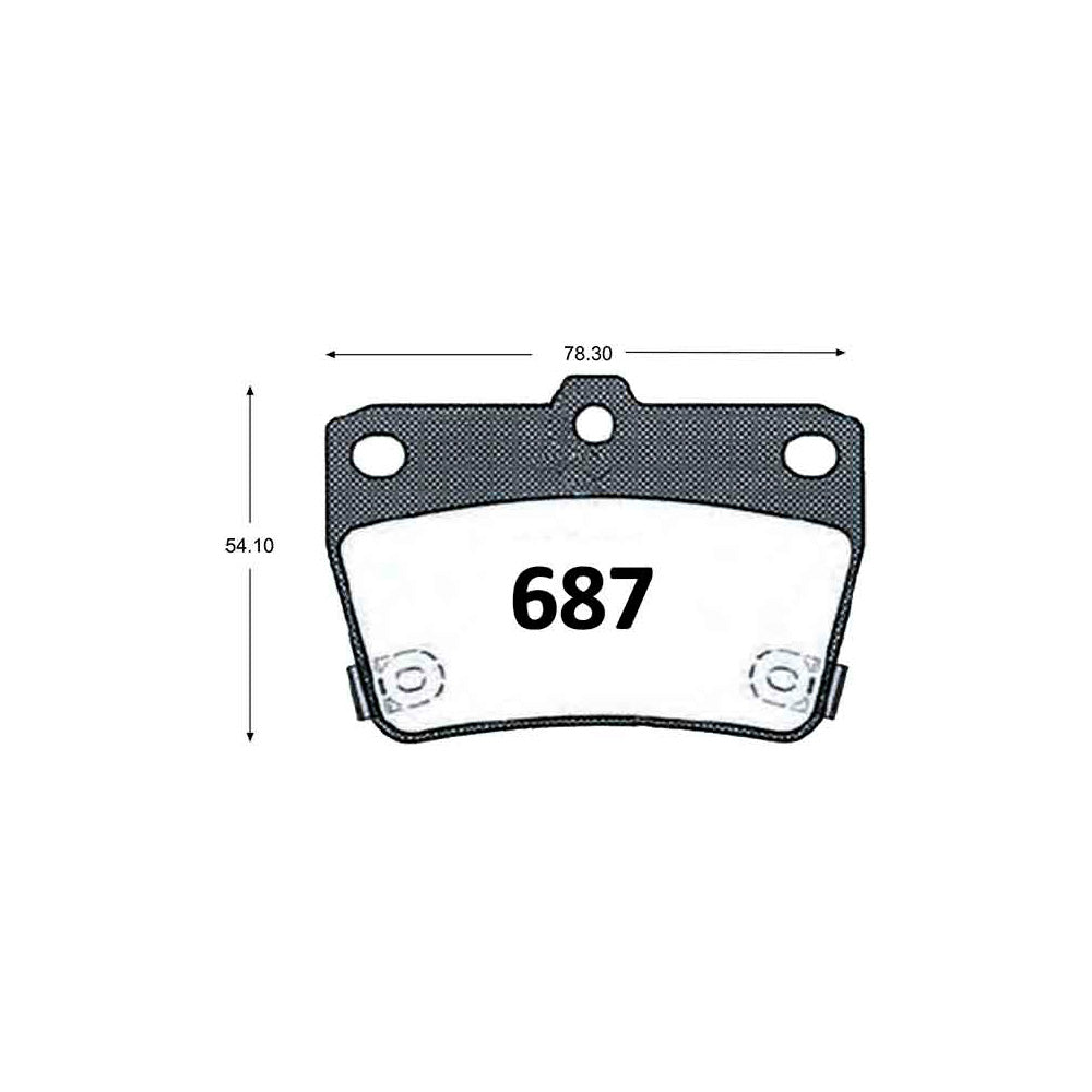Pastillas de Freno Traseras GTX CLASSIC P0687 Toyota Rav 4 (2001–2004) - imagen 3