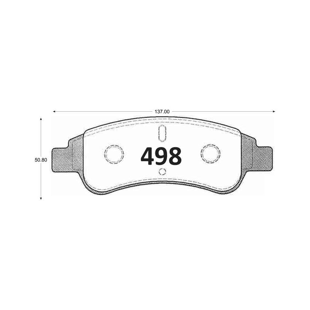 Pastillas de Freno GTX CLASSIC P0498 Peugeot Partner Vu (2007–2011) - imagen 3