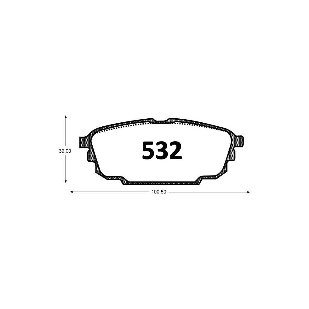 Pastillas de Freno GTX CLASSIC P0532 Mazda 323 Glx (2001–2004) - imagen 2