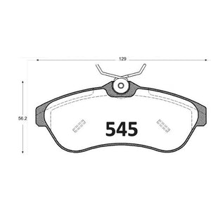 Pastillas de Freno GTX CLASSIC P0545 Citroen C3 Sx (2003–2009) - imagen 2