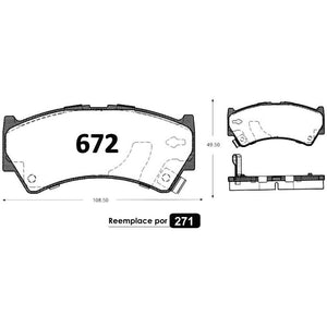 Pastillas de Freno ITAL BRAKES PM P0672 Suzuki Baleno Glx (2002–2004) - imagen 3