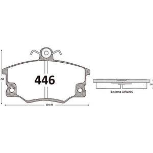 Pastillas de Freno ITAL BRAKES PM P0446 Fiat Punto 60 (1995–1999) - imagen 3