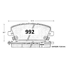 Pastillas de Freno Delanteras GTX CLASSIC P0992 Honda Civic Lx (2006–2010) - imagen 3