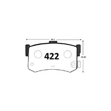 Pastillas de Freno GTX CLASSIC P0422 Hyundai Sonata 2.0 (1993–1998) - imagen 3