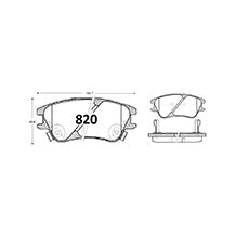 Pastillas de Freno Delanteras GTX CLASSIC P0820 Hyundai Atos 04 - imagen 3