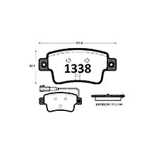 Pastillas de Freno Traseras GTX CLASSIC P1338 Fiat Grande Punto (2011–2014) - imagen 3