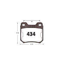 Pastillas de Freno Traseras GTX CLASSIC P0434 Opel/ Mercedes Benz - imagen 3