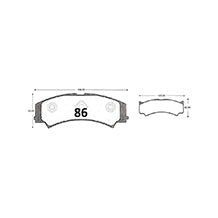 Pastillas de Freno Delanteras GTX CLASSIC P0086 Daihatsu Giro 88 - imagen 3