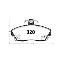 Pastillas de Freno Delanteras GTX CLASSIC P0320 Rover 214-216 91- - imagen 3