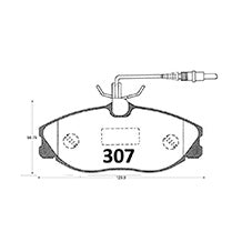 Pastillas de Freno Delanteras GTX CLASSIC P0307 Peugeot 406 95 - imagen 3