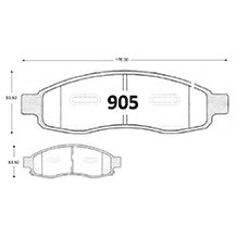 Pastillas de Freno GTX CLASSIC P0905 Nissan Titan D 06 - imagen 3