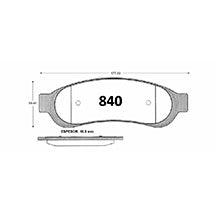 Pastillas de Freno GTX CLASSIC P0840 Ford F350 D (2006) - imagen 3