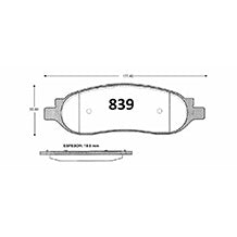 Pastillas de Freno GTX CLASSIC P0839 Ford F-250 T 05 - imagen 3