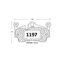 Pastillas de Freno Traseras GTX CLASSIC P1197 Porsche Boxter/Cayman 05/11 - imagen 3