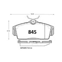 Pastillas de Freno GTX CLASSIC P0845 Nissan Primera Gx (1997–2002) - imagen 3