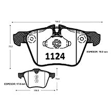Pastillas de Freno Delanteras GTX CLASSIC P1124 Jaguar S-Type Xf-Jr 05-10 - imagen 3