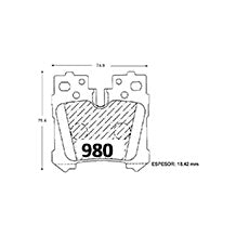 Pastillas de Freno Traseras GTX CLASSIC P0980 Toyota Lexus Ls 460-600 07 - imagen 3