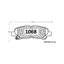 Pastillas de Freno Traseras GTX CLASSIC P1068 Toyota Highlander 08 - imagen 3