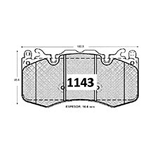 Pastillas de Freno Delanteras GTX CLASSIC P1143 Range Rover 10 - imagen 3
