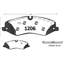 Pastillas de Freno Delanteras GTX CLASSIC P1206 Rover Discovery Iv 10- - imagen 3