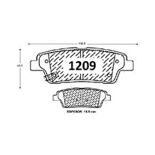 Pastillas de Freno Traseras GTX CLASSIC P1209 Hyundai Genesis V6 / V8 11- - imagen 3