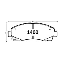 Pastillas de Freno Delanteras GTX CLASSIC P1400 Honda Ridgeline 12/14 - imagen 3