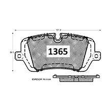 Pastillas de Freno Traseras GTX CLASSIC P1365 Citroen C5 Aircross (2021) - imagen 3